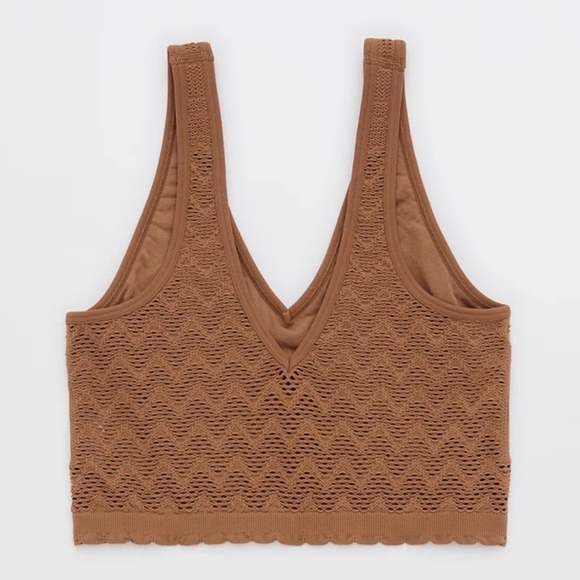 🤎AERIE SUPERCHILL SEAMLESS BRA TOP SIZE S - Picture 5 of 8